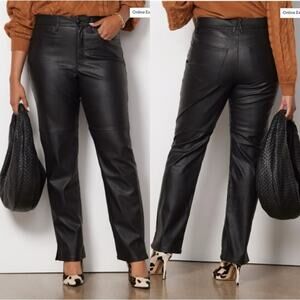 Good American Better Than Leather Black Faux Leather Pants 2/26